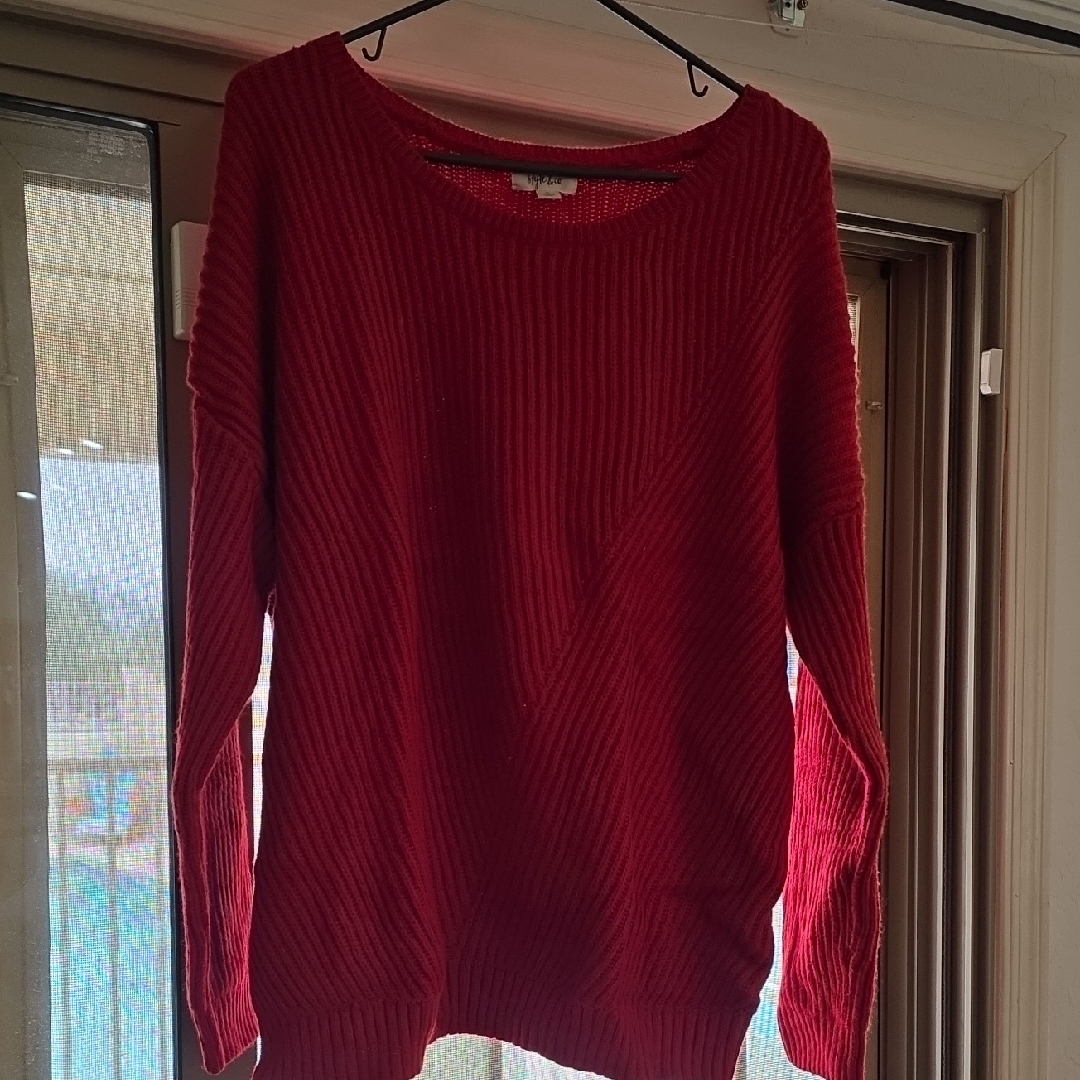 Style & Co. Women's Vibrant Red Crew Neck Sweater